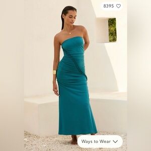 Anthropologie Gabbie strapless ruched tube dress